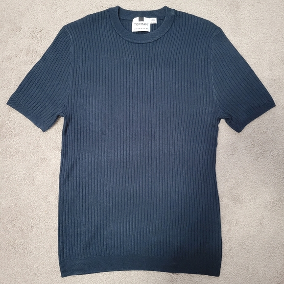 TOPMAN Knitted Short Sleeve Sweater - Picture 1 of 6